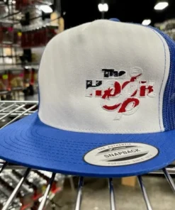The Hook Up Tackle Hats Flag Logo Trucker Hat