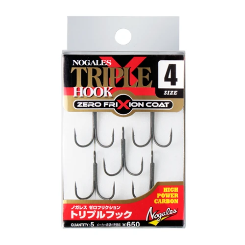 Nogales Zero Friction Triple Hook Treble Hooks 3 Nogales Zero Friction Triple Hook Treble Hooks